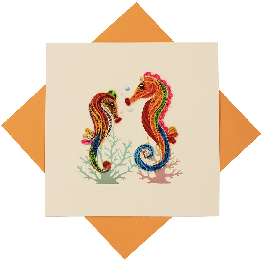 Quilled Seahorse Card